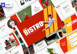 足球话题交流球队介绍赛事分析keynote模板 - 顶尖PPT