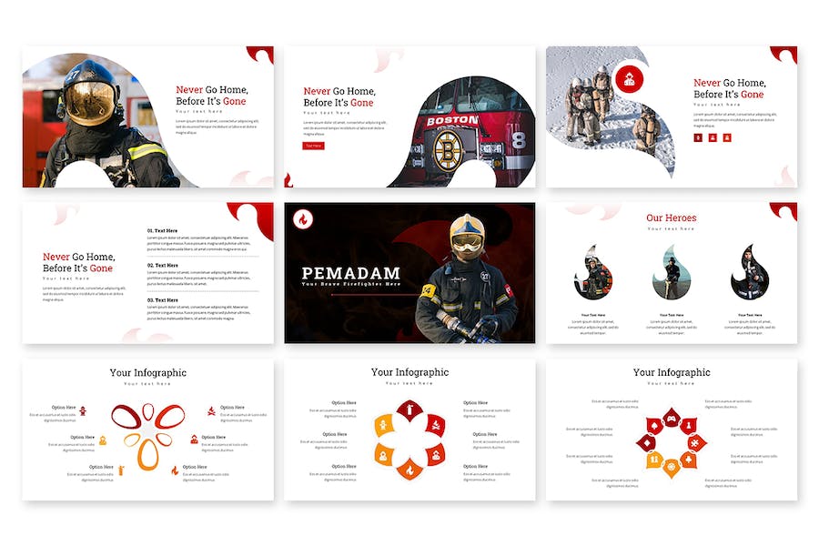 消防安全相关主题PPT模板 - 顶尖PPT