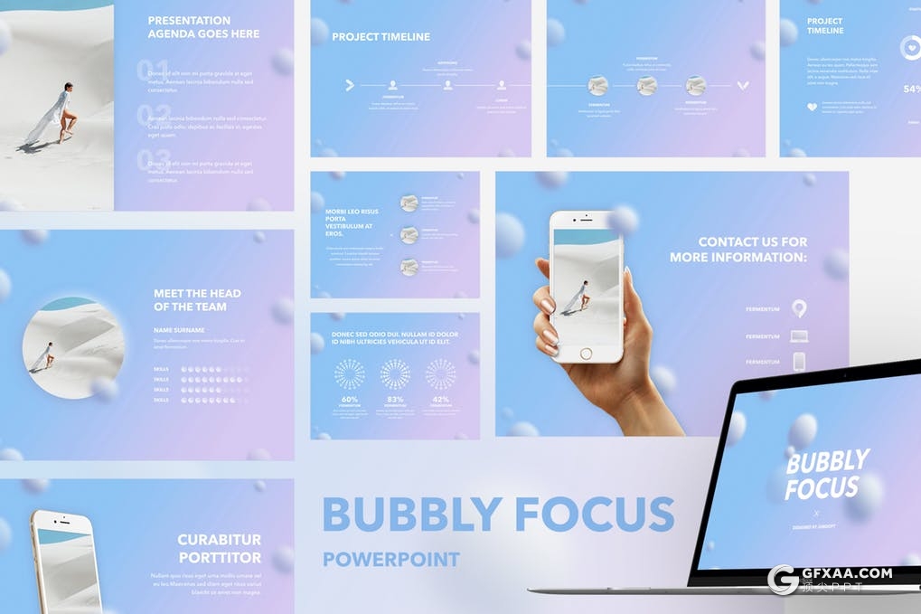 20页4:3规格梦幻背景风格ppt模板 - 顶尖PPT