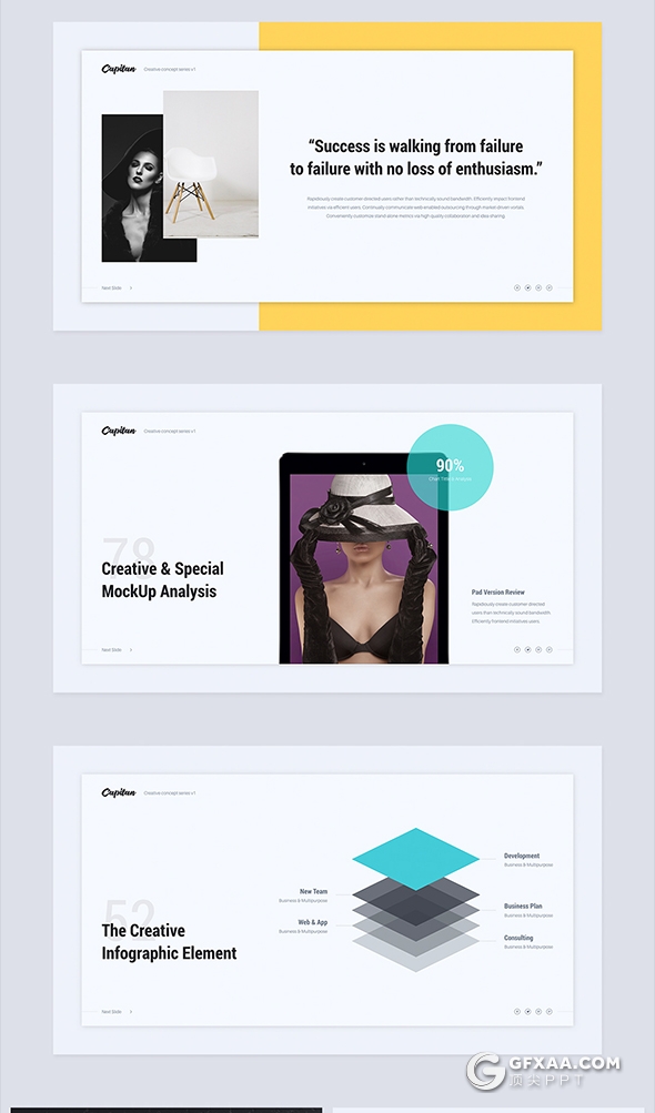 104页欧美简约商务多用途Google Slide模板 - 顶尖PPT