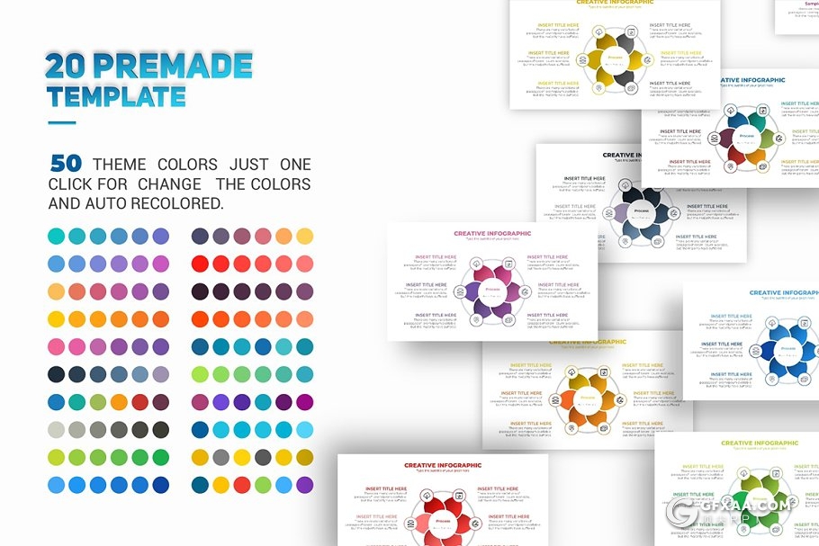 72页19种主题配色欧美商务工作总结ppt模板 - 顶尖PPT