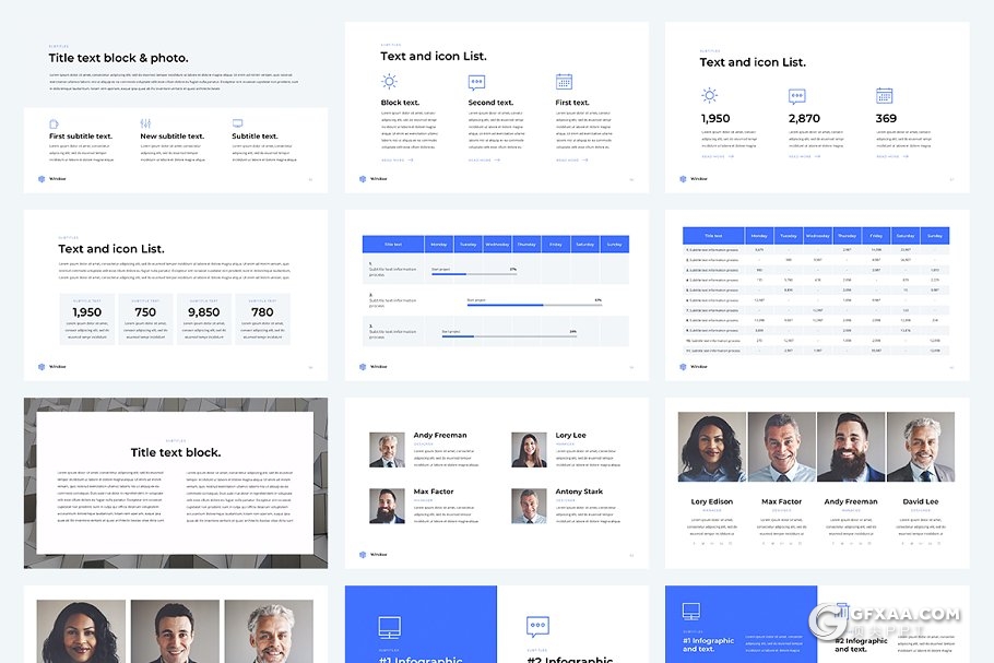 100页蓝色简约大气商务通用ppt模板 - 顶尖PPT
