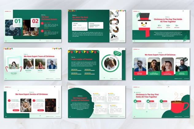 圣诞节主题展示设计方案PPT模板 - 顶尖PPT