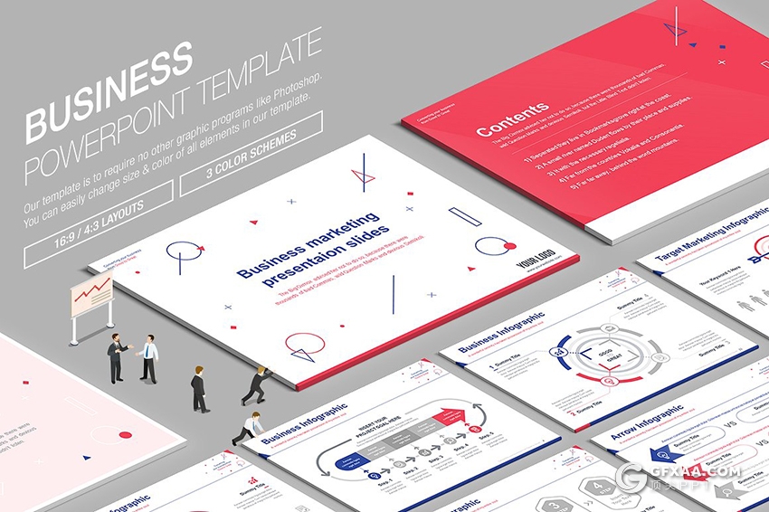 100页高端设计风格商务多用途ppt模板 3种配色 - 顶尖PPT