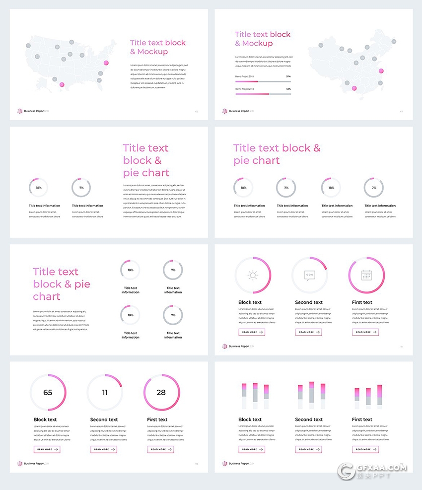 79页创意六边形组合 粉色简约唯美PPT模板 - 顶尖PPT