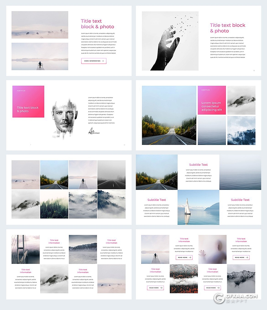 79页创意六边形组合 粉色简约唯美PPT模板 - 顶尖PPT