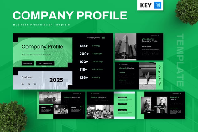 企业公司简介商务品牌宣传Keynote模板 - 顶尖PPT