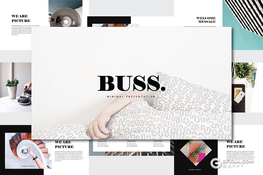 69页极简文艺风格工作汇报新年计划ppt模板 - 顶尖PPT