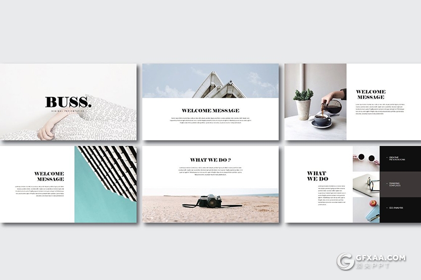 69页极简文艺风格工作汇报新年计划ppt模板 - 顶尖PPT