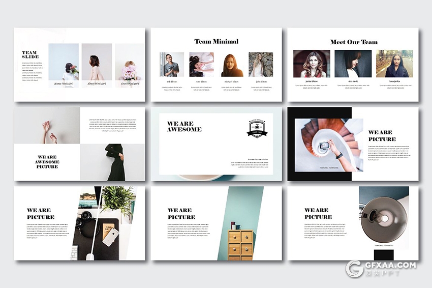 69页极简文艺风格工作汇报新年计划ppt模板 - 顶尖PPT