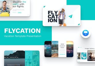 飞行度假旅游keynote模板 - 顶尖PPT