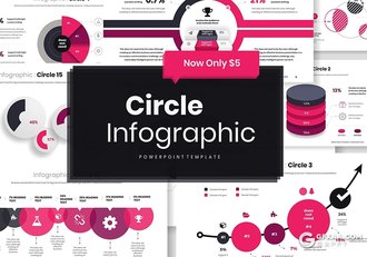 高端设计多种圆形数据图形PPT模板 - 顶尖PPT
