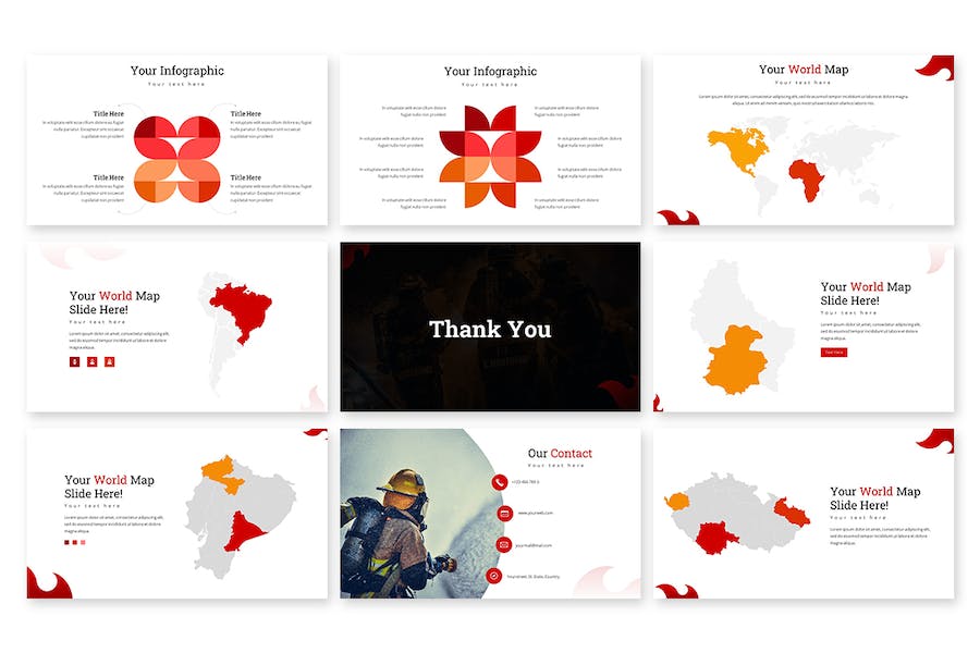 消防安全相关主题PPT模板 - 顶尖PPT