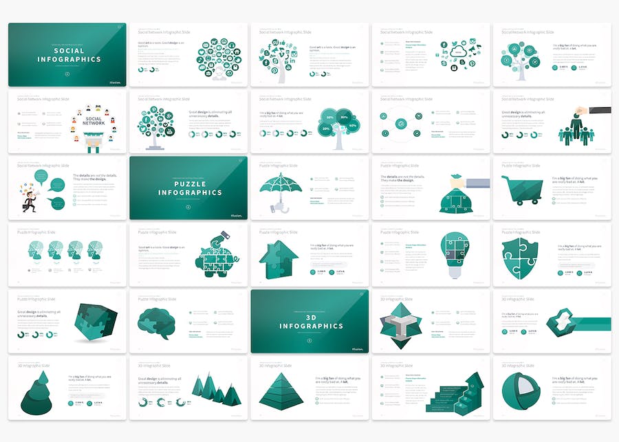 商务工作计划总结数据分析信息图形图表keynote模板 - 顶尖PPT