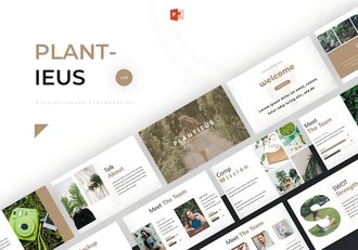 天然植物有机农业项目设计PPT模板 - 顶尖PPT