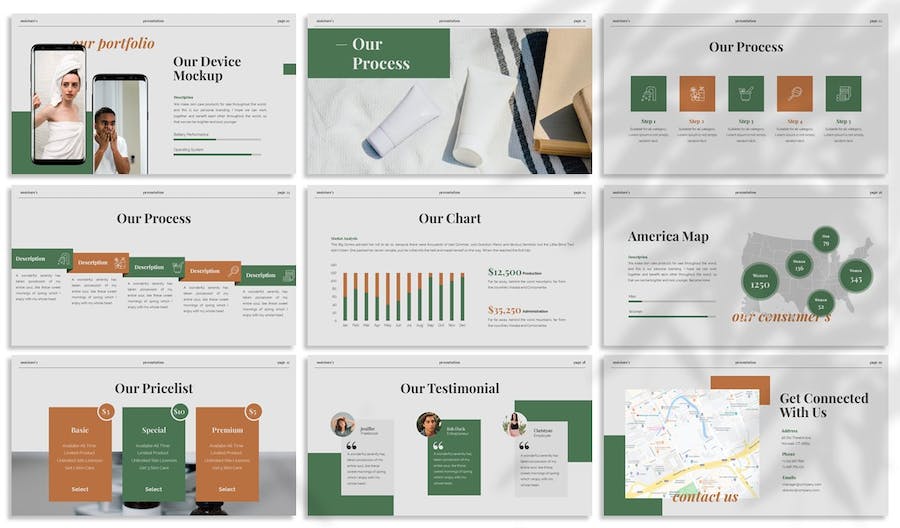 护肤保湿产品推介宣传PPT模板 - 顶尖PPT