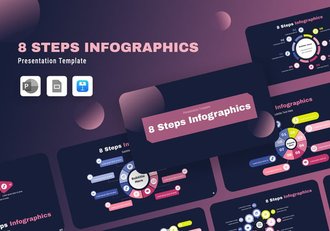8个要点信息展示图形Keynote模板 - 顶尖PPT