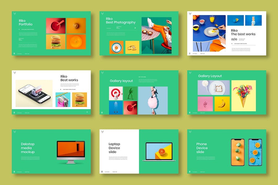 彩色图片拼贴商业计划书Keynote模板 - 顶尖PPT