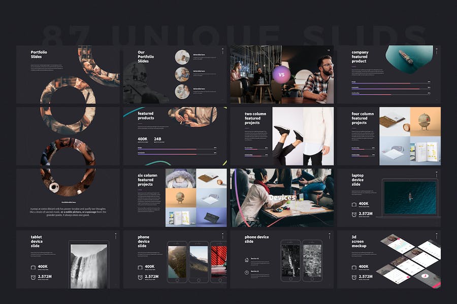 欧美高端图形版式设计精美PPT模板 - 顶尖PPT