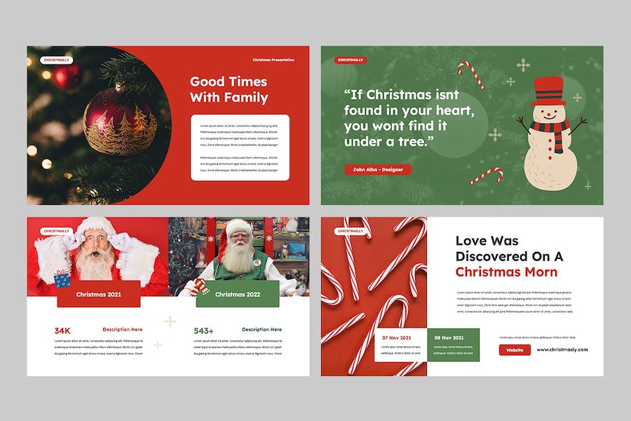 圣诞节快乐圣诞祝福圣诞派对礼物keynote模板 - 顶尖PPT