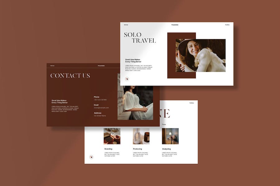 高端配色服装展示模特写真PPT模板 - 顶尖PPT