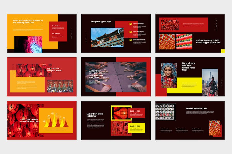 元宵节农历新年传统文化介绍传播PPT模板 - 顶尖PPT