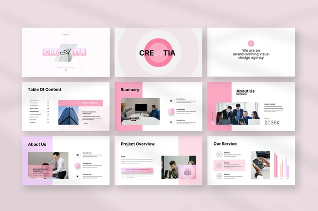 极简风格商业商务通用PPT模板 - 顶尖PPT