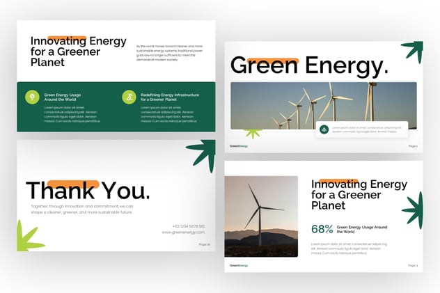 绿色能源环保行业方案PPT模板 - 顶尖PPT