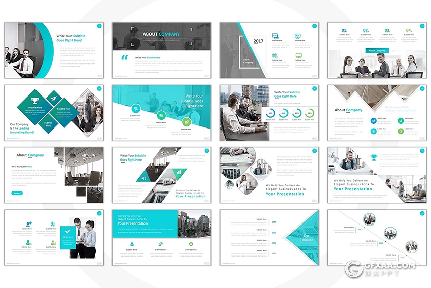 130页欧美高端商务多用途ppt模板 - 顶尖PPT