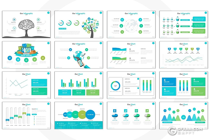 130页欧美高端商务多用途ppt模板 - 顶尖PPT