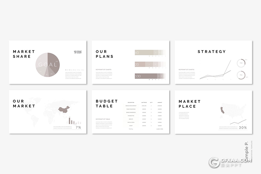 59页极简文艺唯美风格PPT模板 - 顶尖PPT