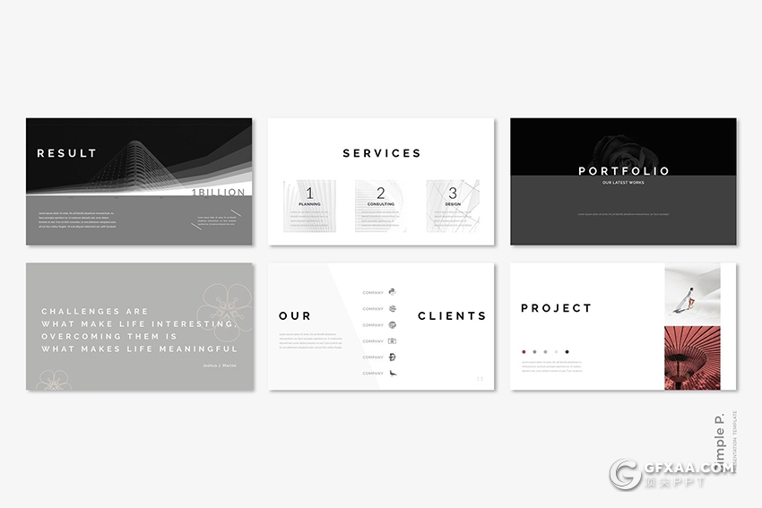 59页极简文艺唯美风格PPT模板 - 顶尖PPT