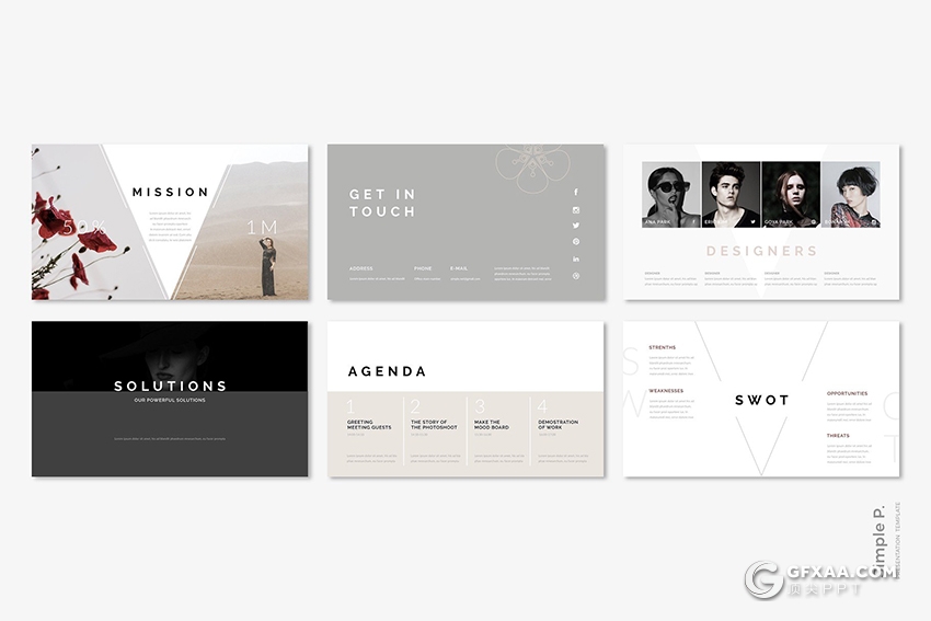 59页极简文艺唯美风格PPT模板 - 顶尖PPT