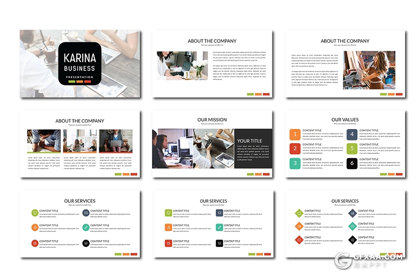 100多页扁平化欧美数据图形分析统计keynote模板 - 顶尖PPT