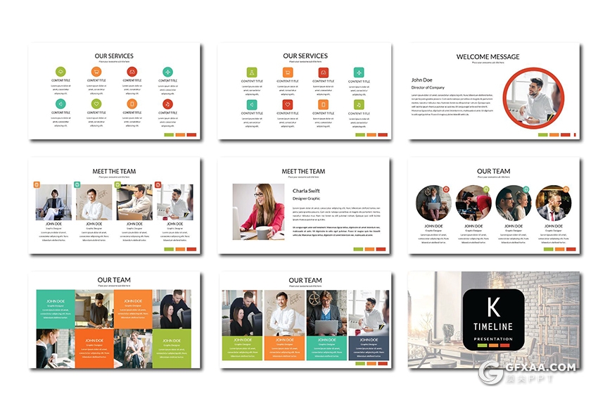 100多页扁平化欧美数据图形分析统计keynote模板 - 顶尖PPT