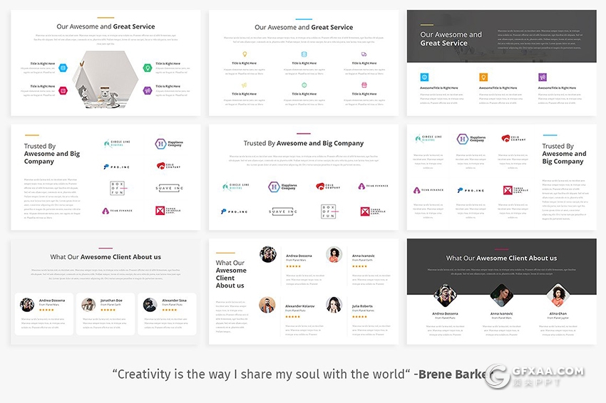 100页极简文艺商务多用途ppt模板 - 顶尖PPT