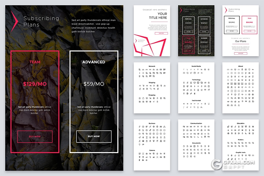102页A4规格户外探险运动展示PPT画册模板 - 顶尖PPT