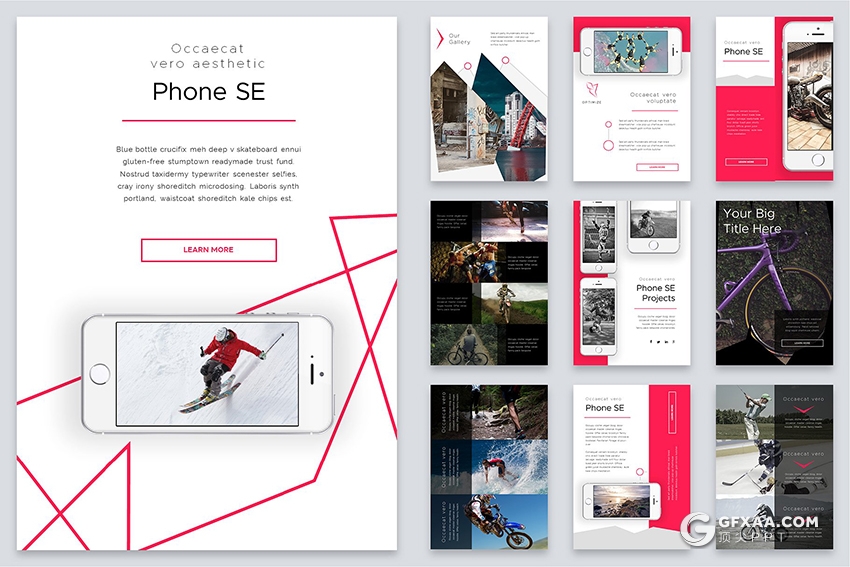 102页A4规格户外探险运动展示PPT画册模板 - 顶尖PPT