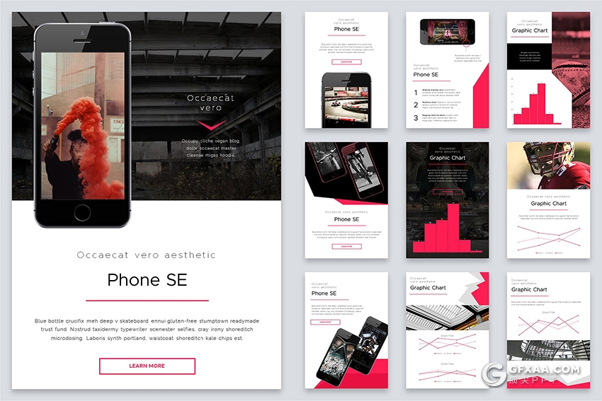 102页A4规格户外探险运动展示PPT画册模板 - 顶尖PPT