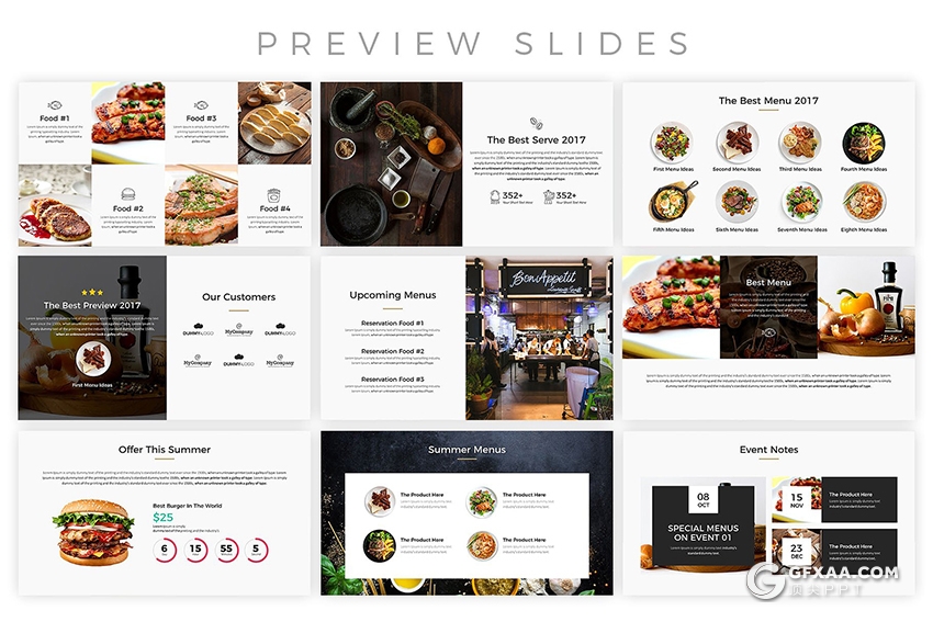 51页餐饮美食介绍展示keynote模板 - 顶尖PPT