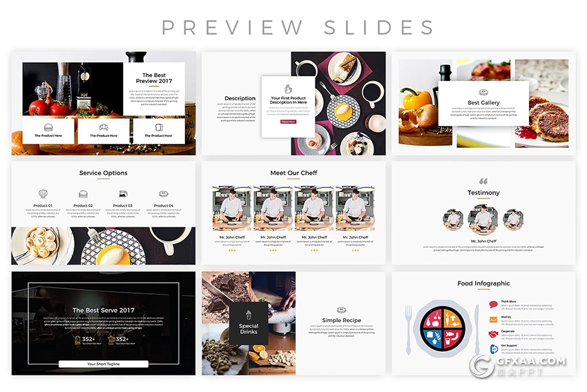 51页餐饮美食介绍展示keynote模板 - 顶尖PPT
