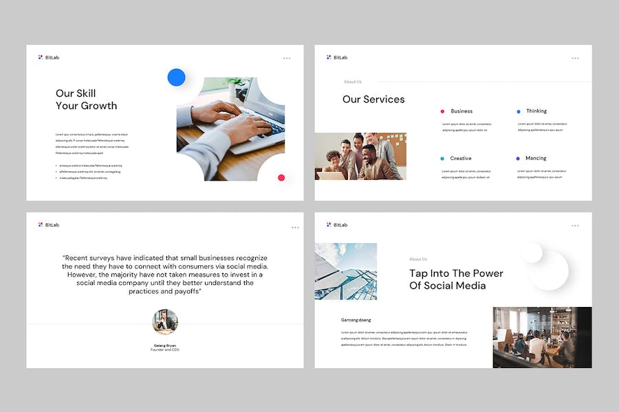 简介风格现代商业风格keynote模板 - 顶尖PPT