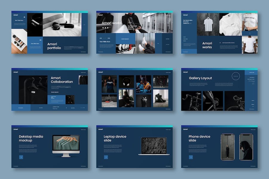 蓝色商务企业形象宣传PPT模板 - 顶尖PPT