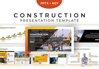 36页欧美建筑工程工作计划汇报keynote模板 - 顶尖PPT