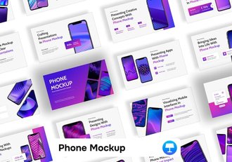 手机产品原型App界面设计Keynote模板 - 顶尖PPT