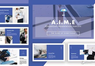 25页扁平化欧美商务多用途keynote模板 - 顶尖PPT