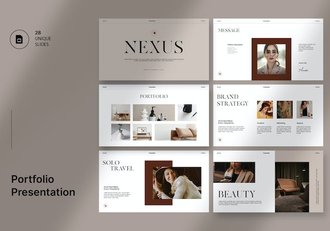 奢侈品服装秀模特写真PPT模板 - 顶尖PPT