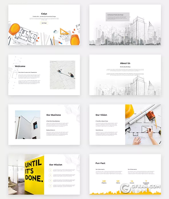 45页建筑工程工作汇报团队介绍PPT模板 - 顶尖PPT