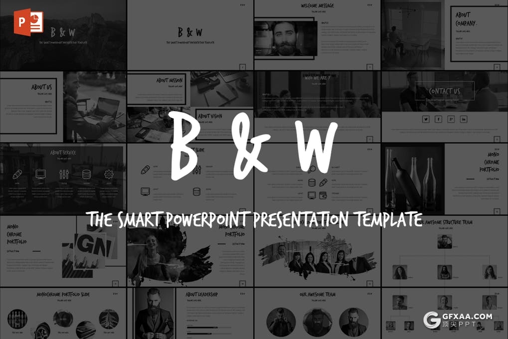 32页黑色创意多用途PPT模板 - 顶尖PPT