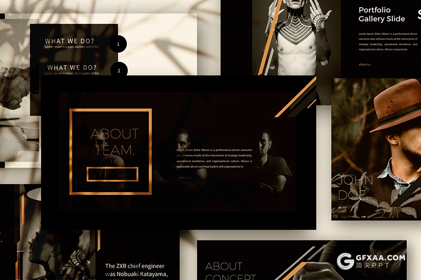 30页欧美时尚模特展示杂志风格keynote模板 - 顶尖PPT